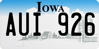 IA license plate AUI926
