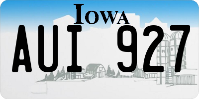 IA license plate AUI927