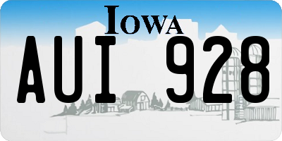 IA license plate AUI928