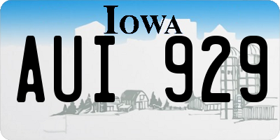 IA license plate AUI929