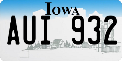 IA license plate AUI932