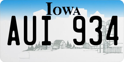 IA license plate AUI934