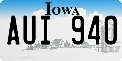 IA license plate AUI940