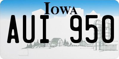 IA license plate AUI950