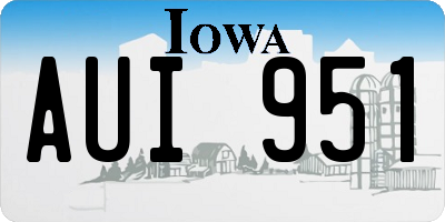 IA license plate AUI951