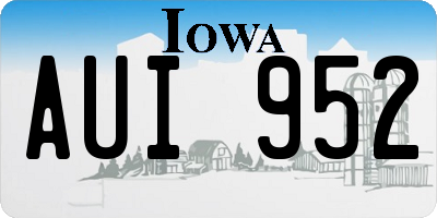 IA license plate AUI952