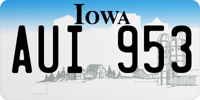 IA license plate AUI953