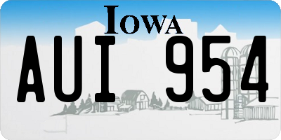 IA license plate AUI954