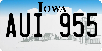 IA license plate AUI955