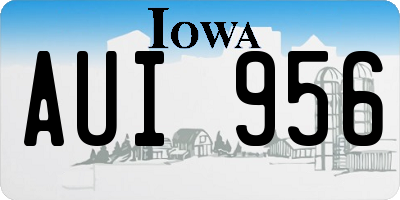 IA license plate AUI956