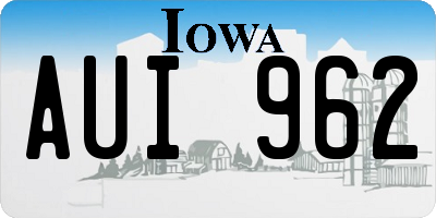 IA license plate AUI962
