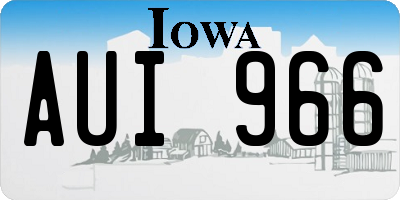 IA license plate AUI966