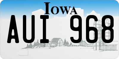 IA license plate AUI968