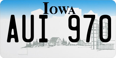 IA license plate AUI970