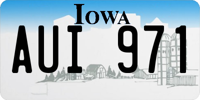 IA license plate AUI971