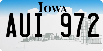 IA license plate AUI972