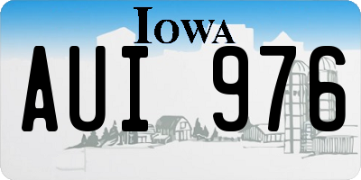 IA license plate AUI976