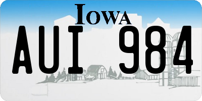 IA license plate AUI984