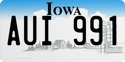 IA license plate AUI991