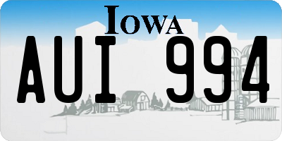 IA license plate AUI994
