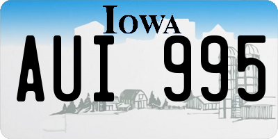 IA license plate AUI995