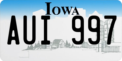 IA license plate AUI997