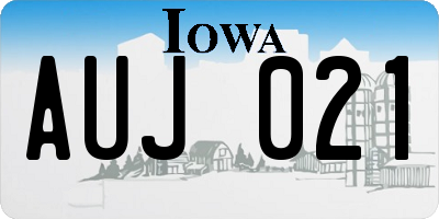 IA license plate AUJ021