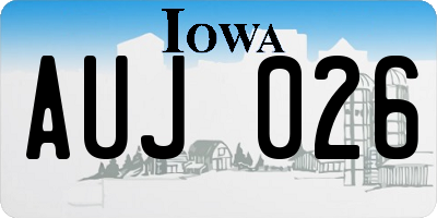 IA license plate AUJ026