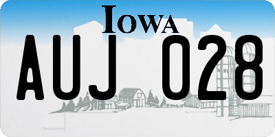 IA license plate AUJ028