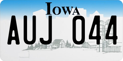 IA license plate AUJ044