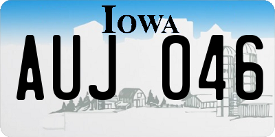 IA license plate AUJ046