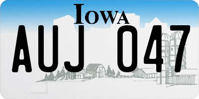 IA license plate AUJ047