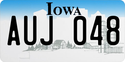 IA license plate AUJ048