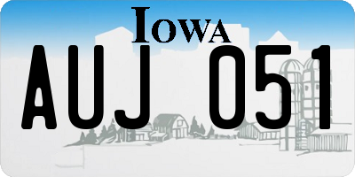 IA license plate AUJ051