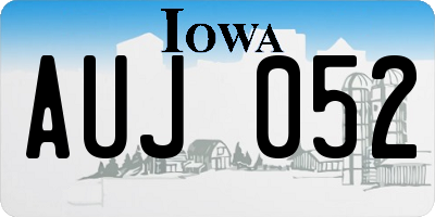 IA license plate AUJ052