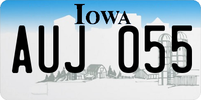 IA license plate AUJ055