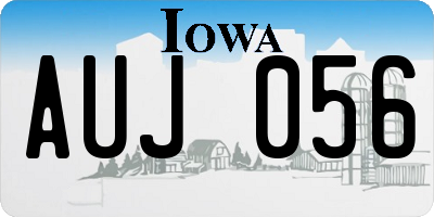 IA license plate AUJ056