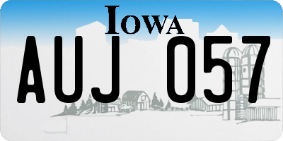 IA license plate AUJ057