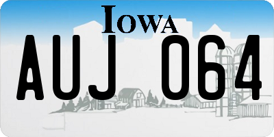 IA license plate AUJ064