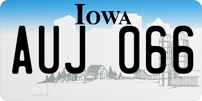 IA license plate AUJ066