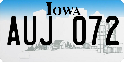 IA license plate AUJ072