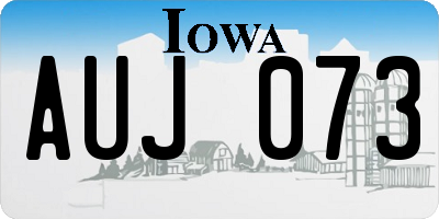 IA license plate AUJ073