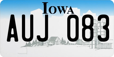 IA license plate AUJ083