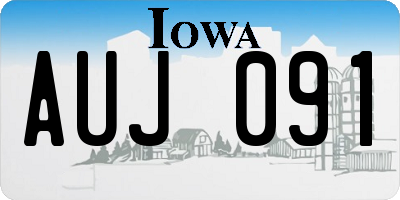 IA license plate AUJ091