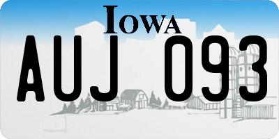 IA license plate AUJ093
