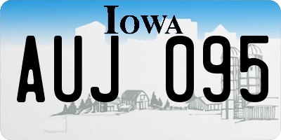 IA license plate AUJ095