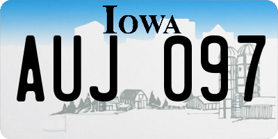 IA license plate AUJ097