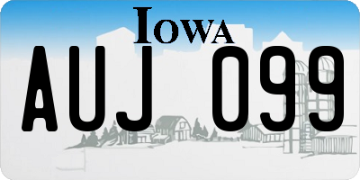 IA license plate AUJ099