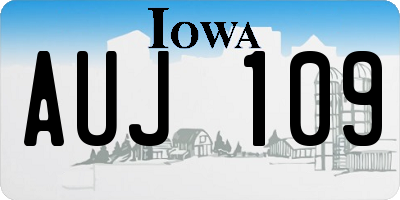 IA license plate AUJ109