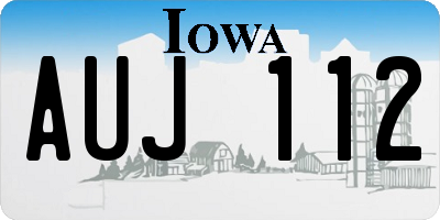 IA license plate AUJ112